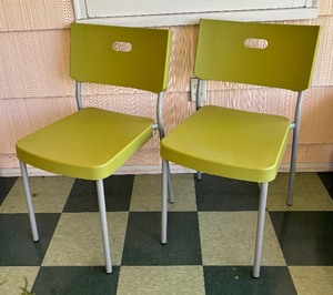 lot 183 image: Pair of Green Chairs