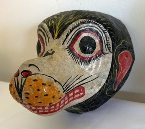 lot 194 image: Two Mexican Folk Art Vintage Masks