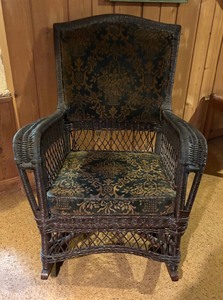 lot 261 image: Vintage Woven Rocking Chair