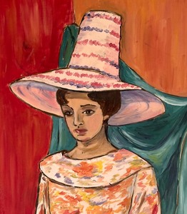 lot 271 image: Pretty Original Unframed Portrait Painting