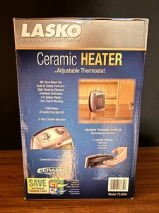lot 346 image: New Lasko Ceramic Heater with Adjustable Thermostat