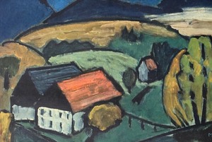 lot 352 image: View of the Mountains Print by Gabriele Mnter