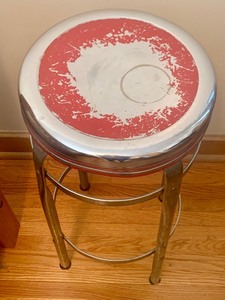 lot 366 image: Retro Vintage Metal Stool
