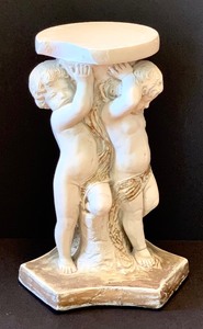 lot 215 image: Italian Neoclassical Style Pedestal Side Table with Marble Top