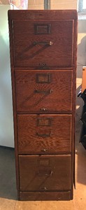 lot 400 image: Vintage Library Bureau Salemakers File Cabinet