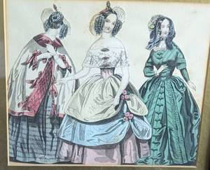 lot 393 image: Pair of Vintage Framed Lady Prints