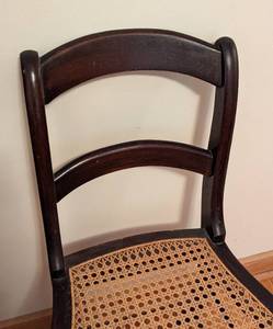 lot 384 image: Mahogany Side Chair with Cane Seat