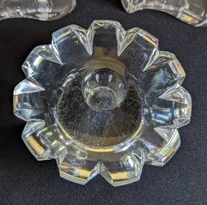 lot 386 image: Three Orrefors Crystal Candleholders