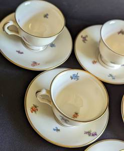 lot 391 image: Pickard Floral Chintz Demitasse Cup Set