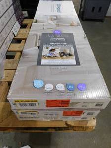 lot 19 image: Lifeproof Chevron Champagne Beach Wood 12 MIL x 12 in. W x 28 in. L Click Lock Waterproof Vinyl Plank Flooring (56 sqft)