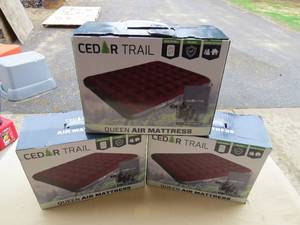 lot 5 image: Three Piece Lot of Cedar Trail Queen Air Mattresses