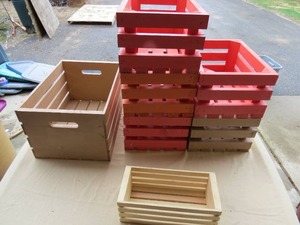 lot 26 image: 7 Piece Lot of Wood Crates