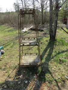 lot 123 image: 64 Tall Three Tier Plant Stand