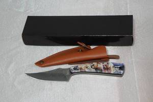 lot 7 image: Day Zero Survival Bear Themed Fixed Blade Hunting Knife