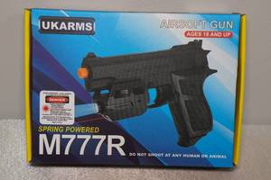 lot 15 image: UKArms M777R Spring Powered Airsoft Gun with Laser