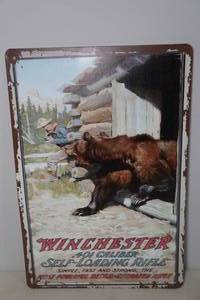 lot 74 image: Winchester Metal Sign