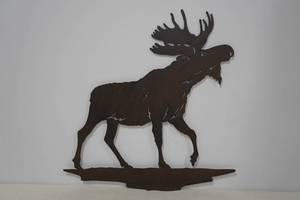 lot 92 image: Laser Cut Metal Moose Wall Dcor