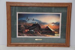 lot 98 image: Framed Terry Redlin Print Prepared for the Season