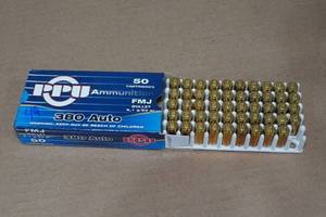 lot 113 image: 49 PPU .380 Auto 94 Gr FMJ Ammo