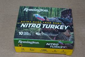 lot 146 image: 10 Remington Nitro Turkey 12 Gauge 3-12 5 Shot Shotshells