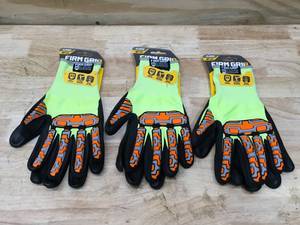 lot 34 image: Lot of 3 - Firm Grip Tough Working Gloves Size XL