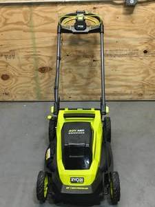 lot 4 image: RYOBI 40V HP Brushless 20 in. Cordless Electric Battery Walk Behind Self-Propelled Mower Model # RY401180 (Battery Cover Is Cracked) (6Ah Battery And Charger Inlcuded) (Bag Not Included)