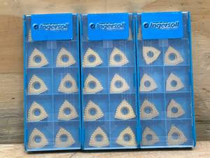 lot 71 image: Lot Of 3 - Ingersoll Cutting Tools Carbon Insert 10 Pack
