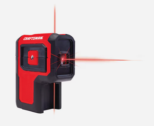 lot 90 image: CRAFTSMAN Red 100-ft Self-Leveling Outdoor 3 Spot Beam Line Generator Laser Level Kit Model #CMHT77632