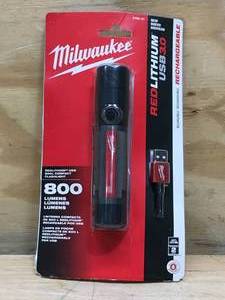 lot 82 image: USB Rechargeable 800L Compact Flashlight Model # 2160-21 (Untested Store Return)