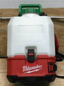 lot 12 image: Milwaukee M18 SWITCH TANK 4-Gallon Backpack Sprayer Model # 2820-20 (Wand included-not pictured) (Battery And Charger Not Included)