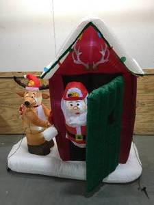 lot 102 image: Used Bass Pro Shops Inflatable Animated Outhouse 6.5 Ft H x 6 Ft W