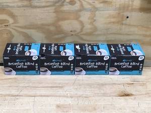 lot 105 image: Lot Of 4 - 12 Packs Of Organic Breakfast Blend Coffee Single Serving K Cups