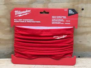 lot 110 image: Lot Of 10 - Milwaukee 423R MULTI-FUNCTIONAL NECK GAITER - RED, FITS ALL