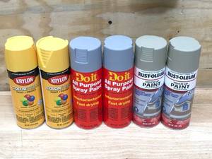 lot 121 image: Lot Of 6 - Misc. Spray Paint Cans
