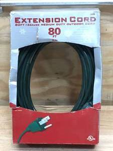 lot 125 image: 80 Ft 16 Gauge Medium Duty Outdoor Extension Cord