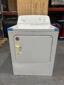 lot 150 image: Whirlpool 7.0 cu.ft Top Load Electric Dryer with Wrinkle Shield Model # WED4616FW (Untested Scratch And Dent)