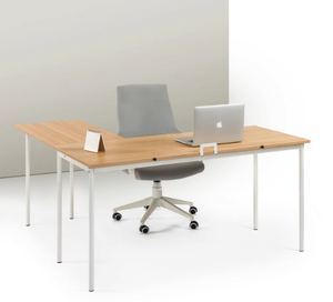 lot 19 image: Zinus Dominic 29 L-Shaped Corner Desk in Cream