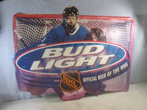 lot 173 image: (FDS) Large Bud Light  NFL Tin Sign 36 x 28