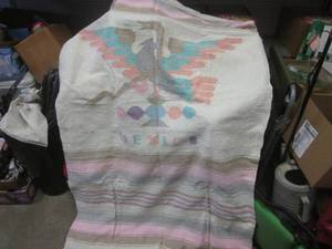 lot 207 image: (EC1) Vintage Mexican Blanket or Maybe a Rug 