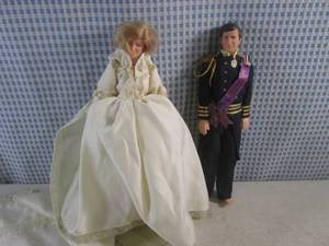 lot 219 image: (BS) Charles and Princess Diana Dolls