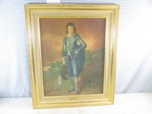 lot 269 image: (FS) Vintage Textured Blue Boy Print 21 14 x 25 14