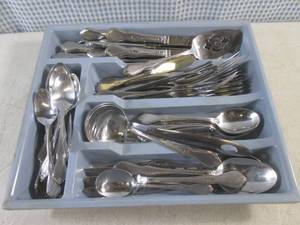 lot 289 image: (CSB) Silverware with Tray...