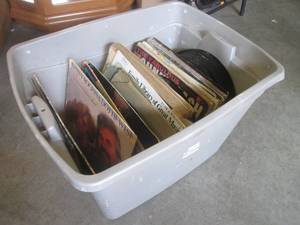 lot 296 image: (FRNT) Tote Full of Assorted Records