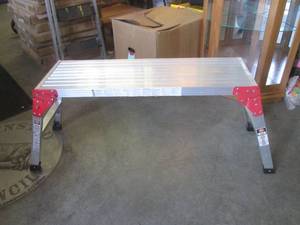 lot 9 image: (BR1) Aluminum Portable Folding Work Platform 40 Long x 20 14 High