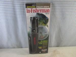 lot 38 image: (H-1) In-Fisherman Official Fillet Knife with Sharpener and DVD