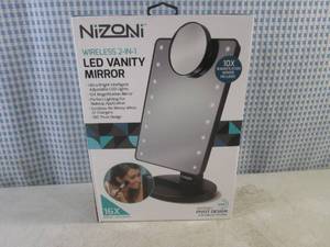 lot 39 image: (BS) Nizoni Wireless 2-In1 LED Vanity Mirror
