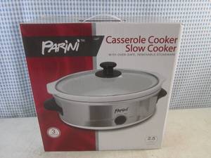 lot 44 image: (A-1) Parini 3pc 2.5 Qt Casserole Slow Cooker