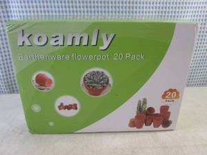 lot 58 image: (CSB) Koamly Earthenware Flowerpot 20-Pack