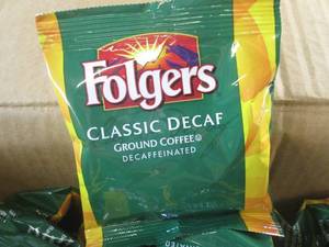 lot 117 image: (C-2) Case of 42 Pouches Folgers Classic Decaf Ground Coffee Best by June 2024