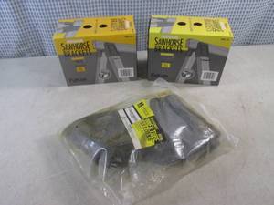 lot 124 image: (BSB) 2 Pair Sawhorse Brackets and 2-Pack Replacement Inner Tubes 15x6.00x6
